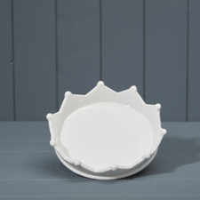 White Ceramic Crown Shaped
