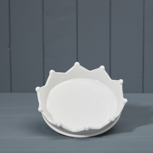 White ceramic crown shaped - ceramic,