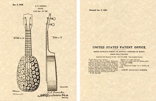 Kamaka ukulele patent art - us,