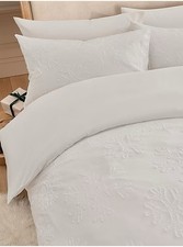 Festive White Tufted Snowflake