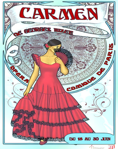Carmen opera poster parisian - carmen,