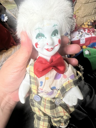 Vintage 1980s porcelain - porcelain, clown
