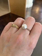 Antique 18ct Gold Mabe  Pearl