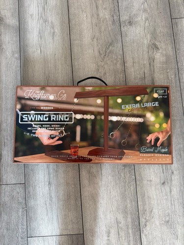 Wood ring toss game with - wood,