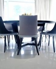 6 Chairs Leather ‘Ostrich’ Accademia Made In Italy Design by GIANCARLO VEGNI
