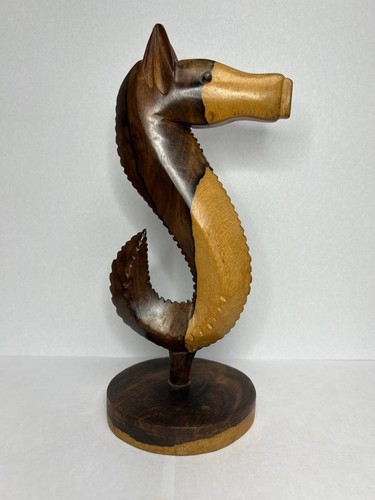 Vintage wooden seahorse - vintage,