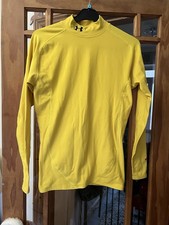 WRU Away Coldgear Training Top Yellow Wales Welsh Rugby Memorabilia Large 