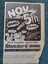 Sk20b Ephemera 1968 Standard Fireworks Advert