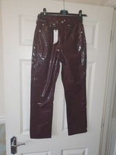 Topshop burgundy vinyl - burgundy,