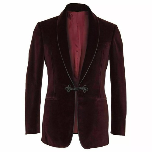 Men burgundy smoking jacket - men,