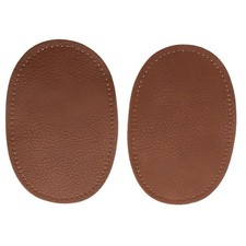 Pair Of Leather Oval Sew On