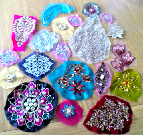 Sparkly indian sari fabric - sparkly,