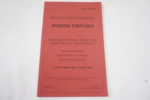 Sept 1992 regional railways - 1992,