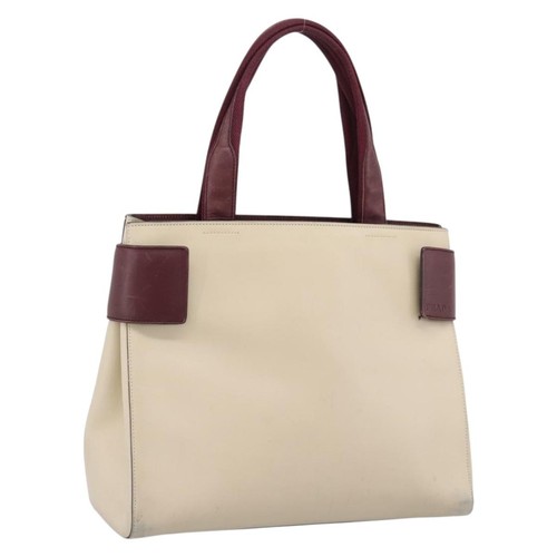 Prada hand bag leather white - prada,