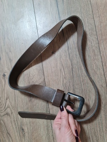 Star raw leather belt - raw,