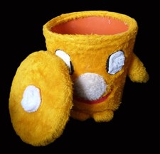 Vintage/Retro  Plush 'DUSTY BIN'  Laundry Basket -  Waste Bin  - Storage - Decor