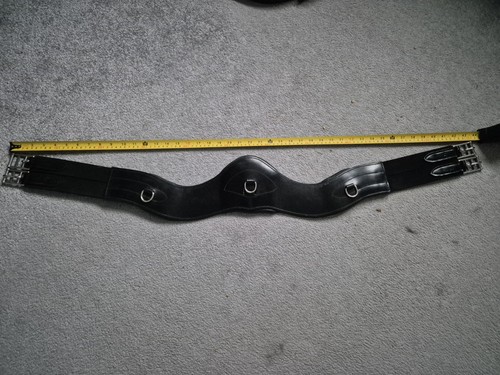 Leather anatomic girth - leather, 44"