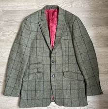 Rydale Mallalieus Herringbone Windowpane British TWEED Hacking Jacket Blazer 40L