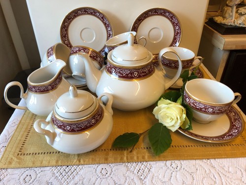 Waterside fine china burgundy - fine,