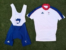 Beijing 2008 Olympic Team GB Great Britain Cycling Bib Shorts & Jersey ~ Medium