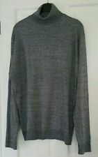 PRIMARK GREY COTTON BLEND ROLL NECK JUMPER SIZE XL (CHEST 44"-46")