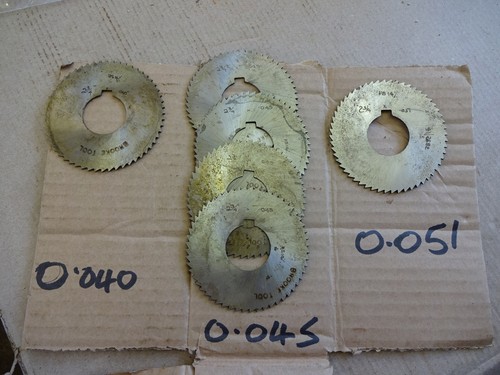 Slitting milling saw - slitting, blades