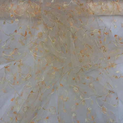 Floral organza window - floral, voile
