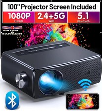 CLOKOWE YG661 MINI PROJECTOR ,5G WiFi Bluetooth Projector 1080P Full HD, 15000L
