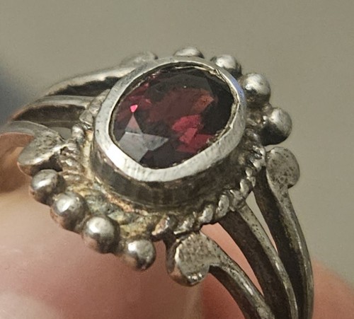 Vintage silver ring with oval - vintage,
