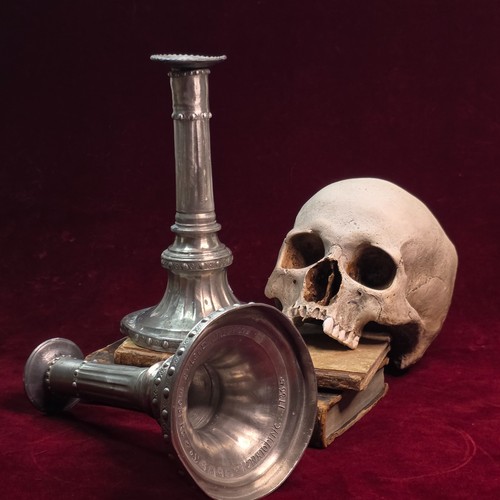 Pair swedish gustavian pewter - swedish,