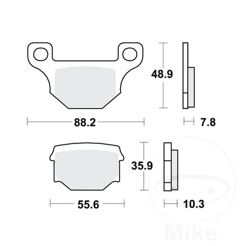 Brake pad rear for - brake,