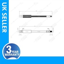 2 X Rear Brake Hose Pipe For