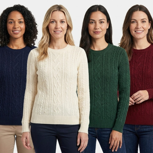 Ladies cable knit - cable,