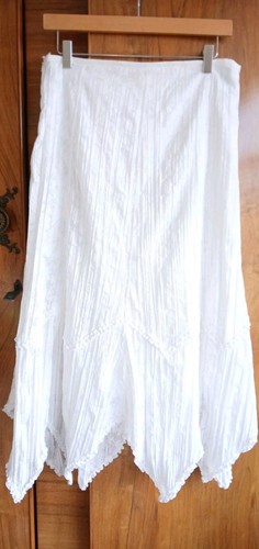 Strada white crinkle cotton - white,