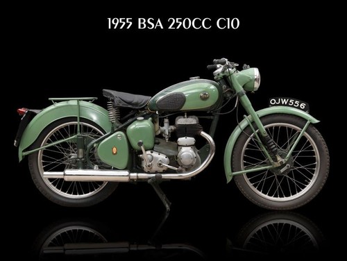 1955 bsa 250cc c10 motorcycle - 250cc,