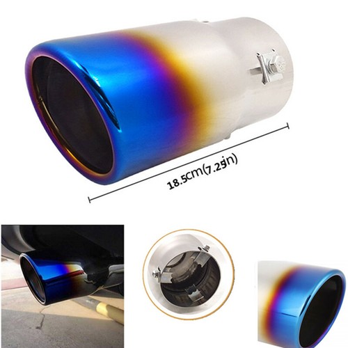 Half blue exhaust - muffler, car