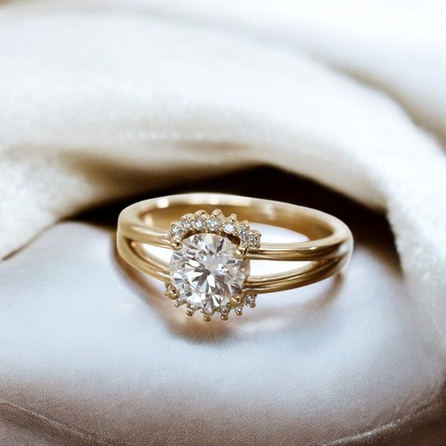 Diamond ring engagement gold - ring,