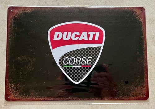 Ducati corse metal sign bar - ducati,