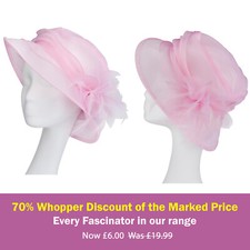 Janeojewels Formal Fascinator Headwear Hat, Mushroom Dish Style, Organza Chiffon