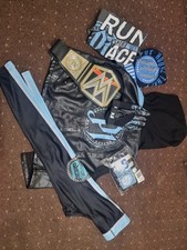 Official WWE AJ Styles Black & Carolina Blue Full Cosplay Costume - Size S 