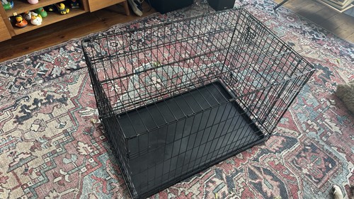 Large folding metal dog crate - dog,
