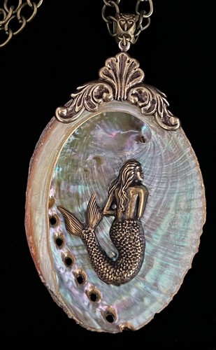Mermaid necklace art - mermaid, nouveau