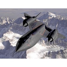 Military USA USAF SR-71B Blackbird Aircraft Photo XL Wall Art Canvas Print
