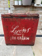 Vintage lyons maid ice cream Cooler Box Wood And Metal Lining shop display item