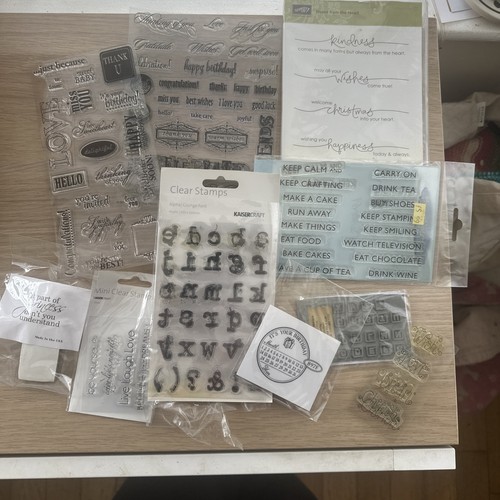 Sentiment rubber stamps - , for