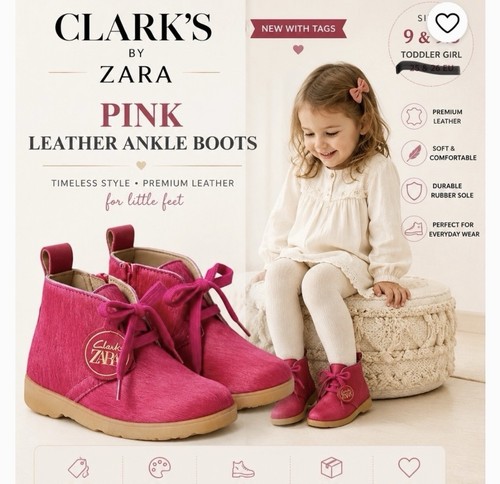 Clark zara pink leather - pink,