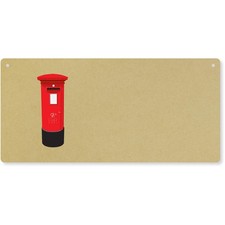 'Post Box' Large Wooden Wall Plaque / Door Sign (DP00034312)
