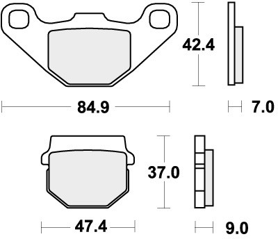 Sbs brake pads - pads, for