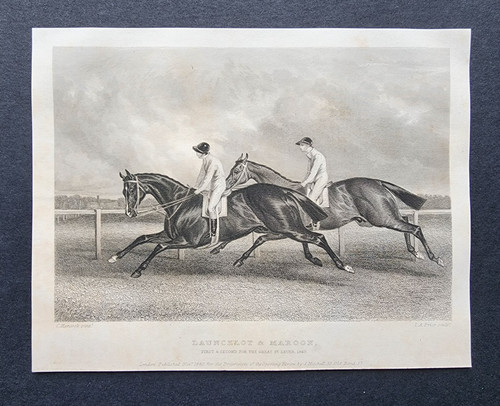 Antique 1840 print horse - antique,