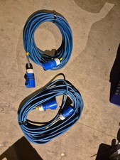 2 of 10m 32amp Ceeform Extension Leads - Used Good Condition